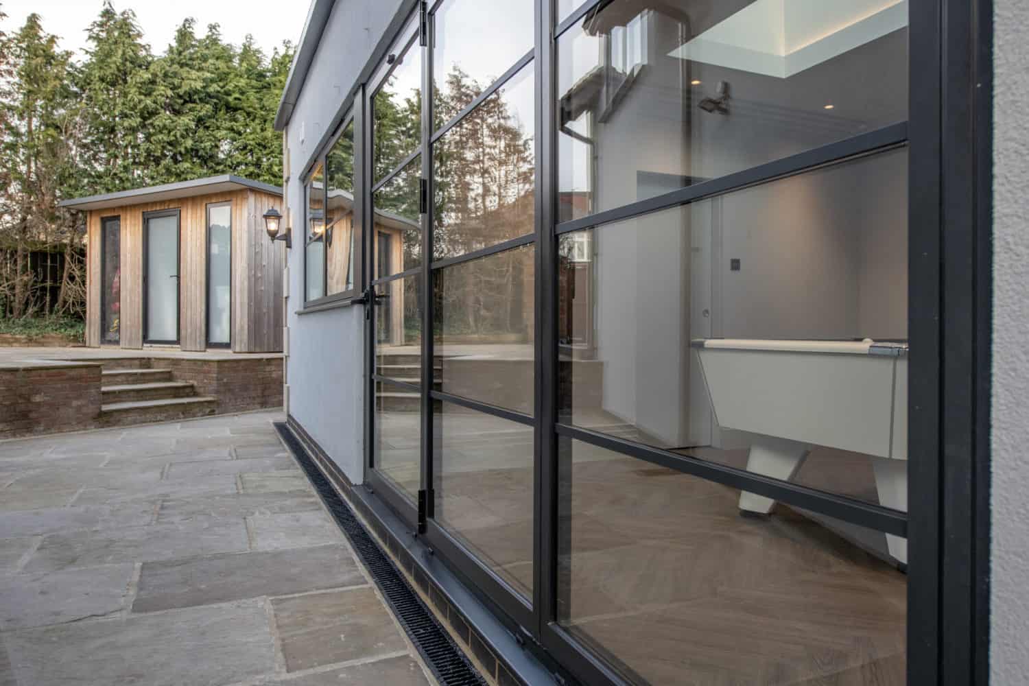 steel look bifold doors