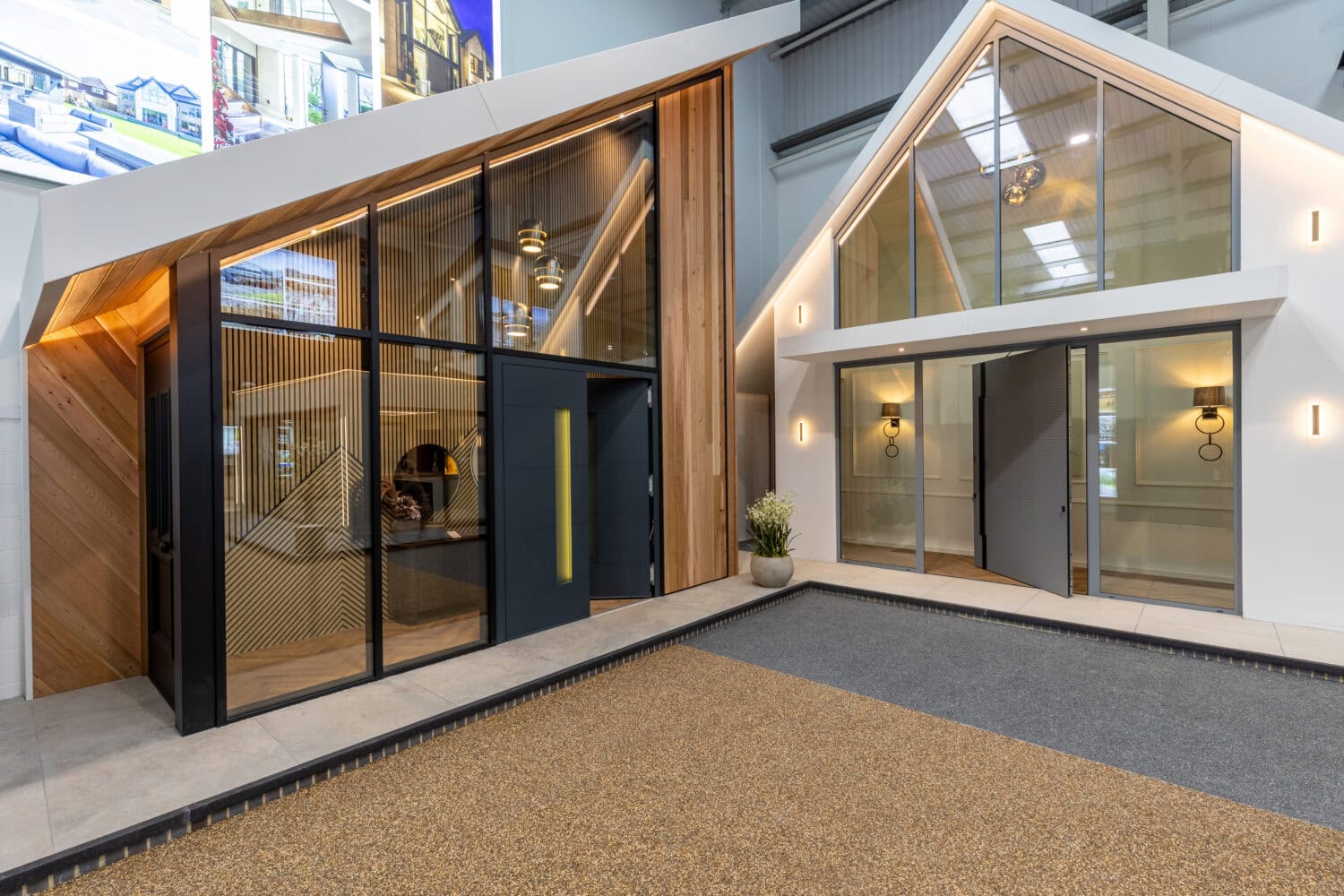 High-quality aluminium bi-folding doors at Milton Keynes showroom, offering seamless indoor-outdoor living solutions with modern design and superior insulation.