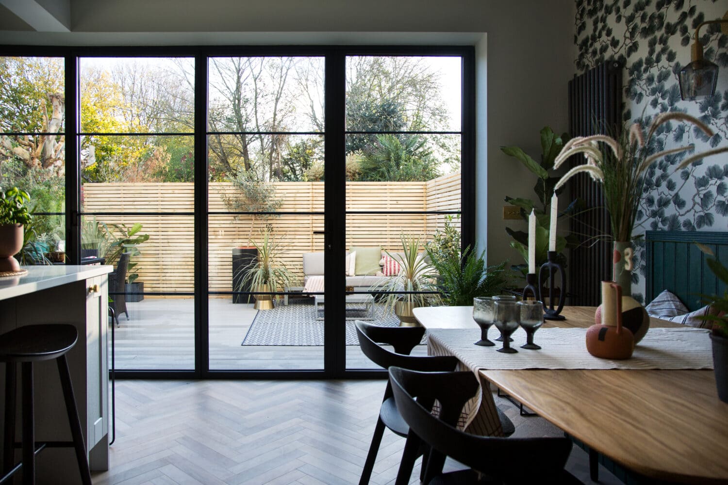 steel look bifold doors
