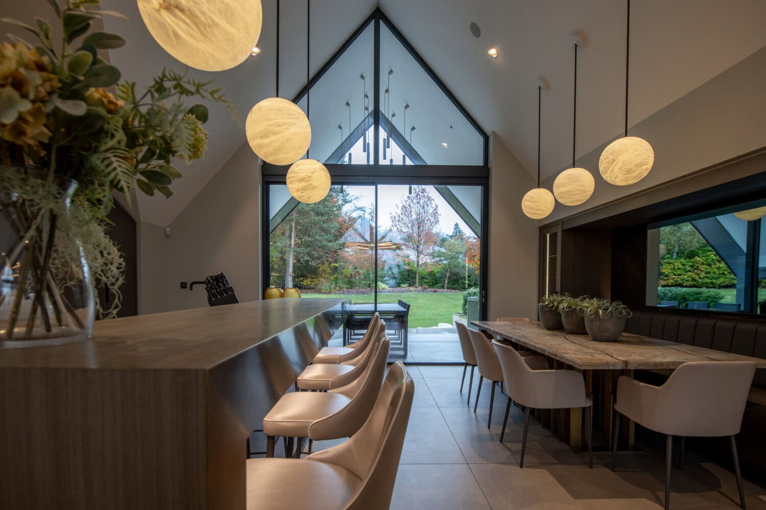 luxury living space with aluminium features