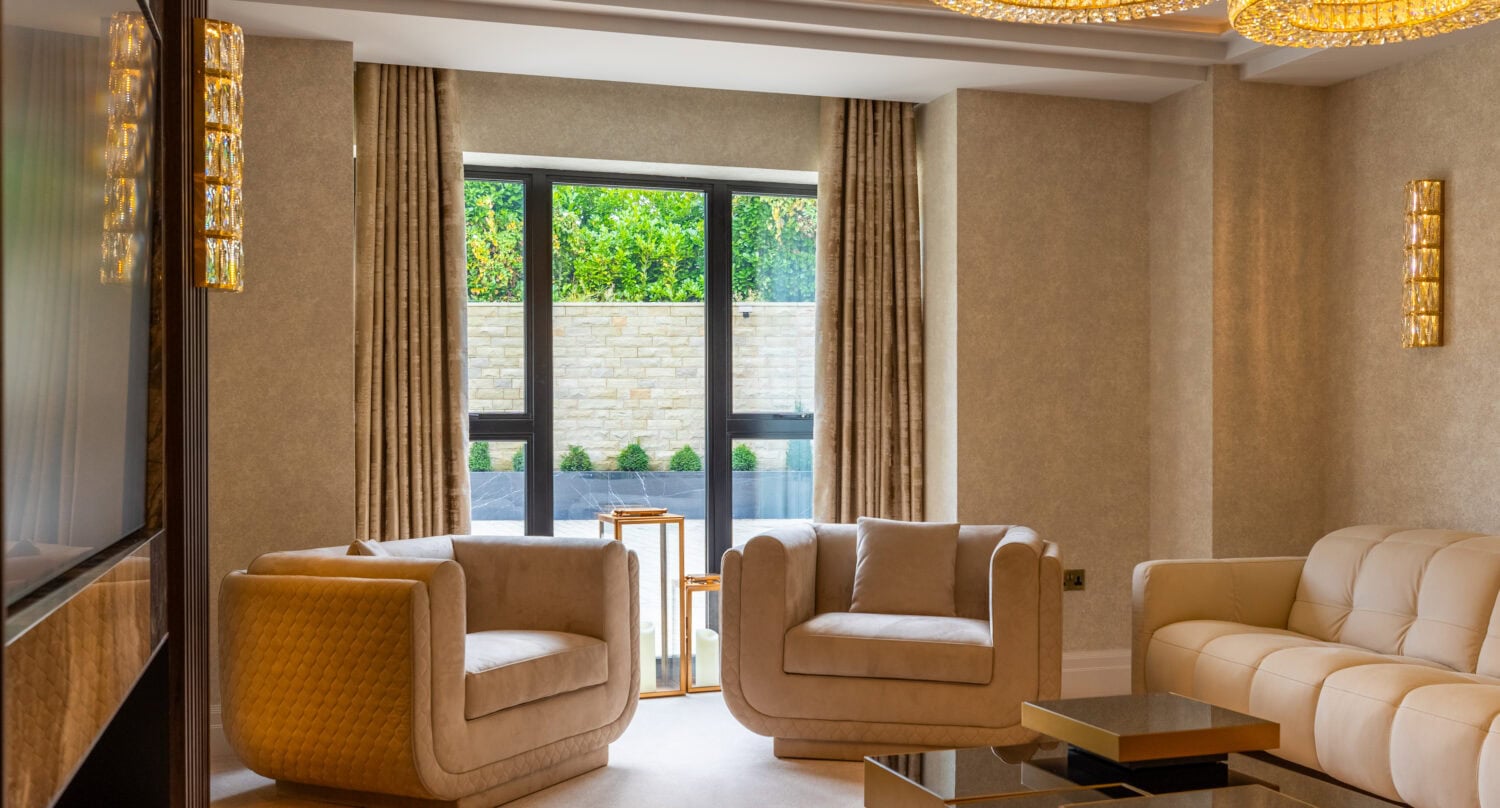 Modern bi-folding doors installed in a luxury Arlington development, providing seamless indoor-outdoor living with stylish design and high-quality craftsmanship.