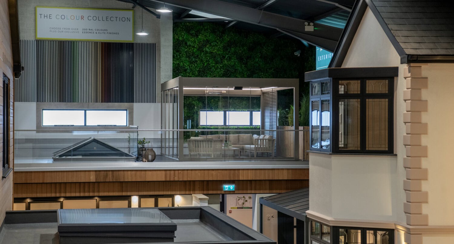 Bi-Folding Doors in Modern Leeds Showroom with Stylish Interiors.