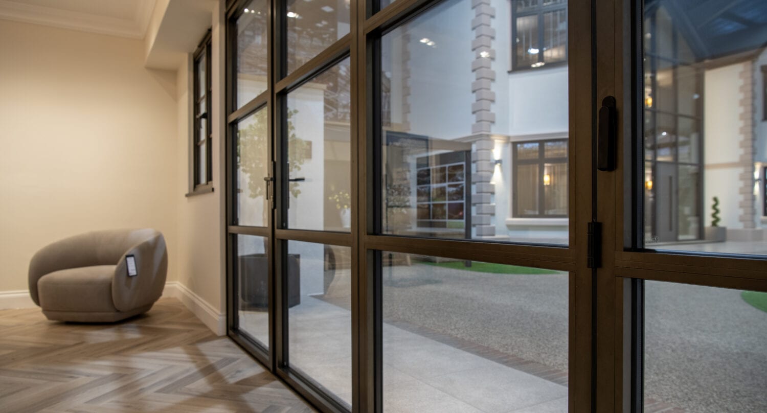 Bi-Folding Doors in a Modern Leeds Showroom with Stylish Interiors.